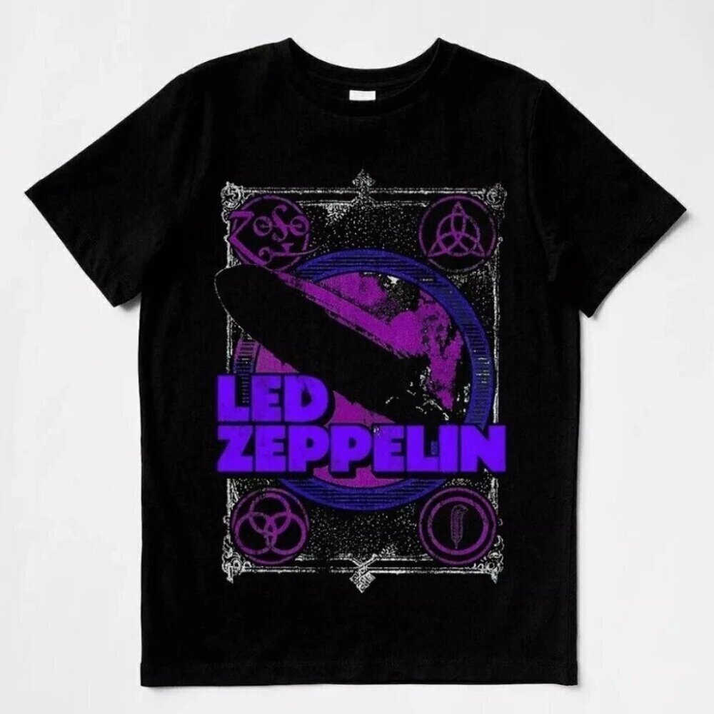 Led Zeppelin Shirt Retro Rock Band Tee Classic Concert Fan Shirt - Picture 1 of 4